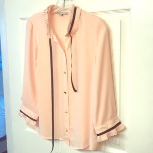 Blush/Black Blouse
